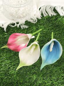 3 件仿真马蹄莲花鸭嘴夹发夹，夏季海边度假风格，甜美发饰夹在旁边，爪夹，发夹，发夹，发夹，发夹