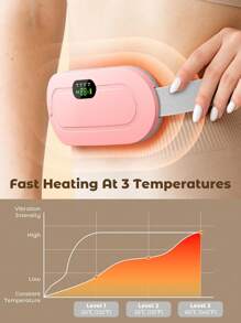 便携式无线加热垫，带LED电量显示，电热腰带，快速加热，3档温度调节，4种按摩模式，快速有效地加热背部或腹部，Type-C充电，适合女性和女孩，可用作圣诞礼物、暖手宝、男士礼物、圣诞袜填充物、可充电暖手宝、闺蜜礼物、送给小狗的礼物、嘉年华礼物、春夏礼物、伴娘礼物、房间装饰、卧室装饰、海滩礼物、旅行礼物、男士礼物、女士礼物、度假礼物 - 彩色 - 查看 6