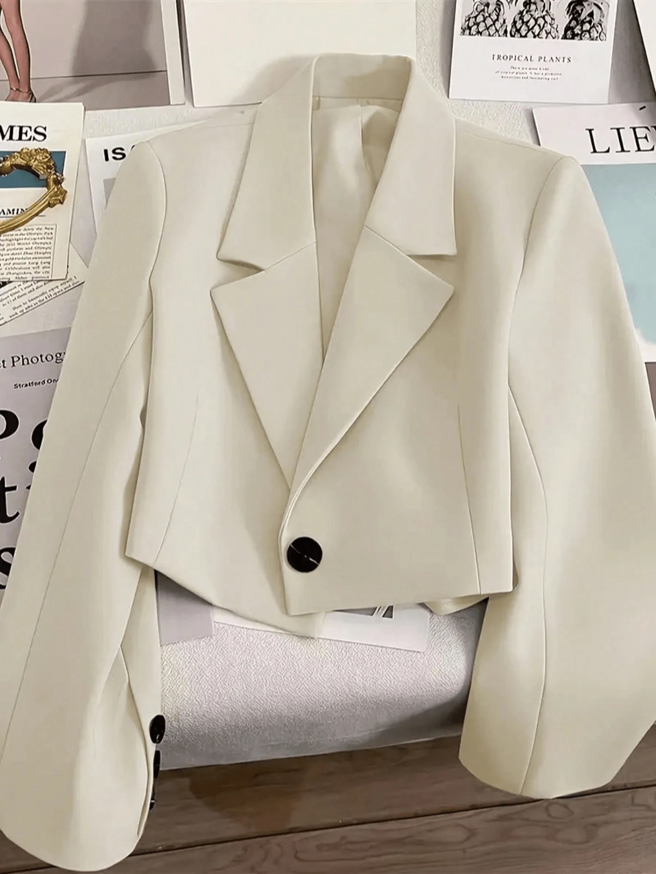 Women's Elegant Fashion Elegant Short Casual Solid Color Daily Long Sleeve Blazer