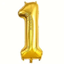 1 Peça Balões com Números de 0 a 9, Balões Números de 32 polegadas, Balões de Aniversário com Alfabeto de 0 a 9, Balões de Hélio para Suprimentos de Festa, Tamanho Grande, Números Dourados para Chá de Panela ou Despedida de Solteira