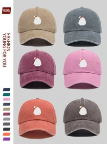 1pc Funny Tilted Cartoon Duck Print Baseball Cap, Retro European And American Popular Duck Billed Hat, Adjustable Strap, , Street Hip Hop Cap, Comfortable Breathable Adjustable, Classic Black Trucker Hat, Suitable For Outdoor Sports, Picnic, Camping, Beach, Holidays, Birthdays, Ideal Gift For Family And Friends, Back To School, Halloween, Mother's Day, Father's Day, Independence Day, Carnival