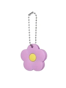 Cute Floral Silicone Key Cover - Vibrant Contrast Design, Comes With Silver Bead Chain (Self-Assembly Required), Detachable, Keychain Protector For Home Security, Key Ring Accessory | Fun Accessory | Silicone Keychain, Decorative Key ID Tag, Key Cap Set, Door Lock, Suitable For Women, Small Gift For Sisters, Lovers, Friends - Multicolor - View 18