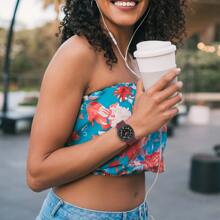 Conjunto de combinación de correa de silicona suave + carcasa de PC duradera, compatible con la correa del Galaxy Watch 8/8 Classic de 40 mm, 44 mm y 46 mm, correa de goma suave resistente al sudor, compatible con los accesorios del smartwatch Galaxy Watch 8/8 Classic, de vuelta a la escuela