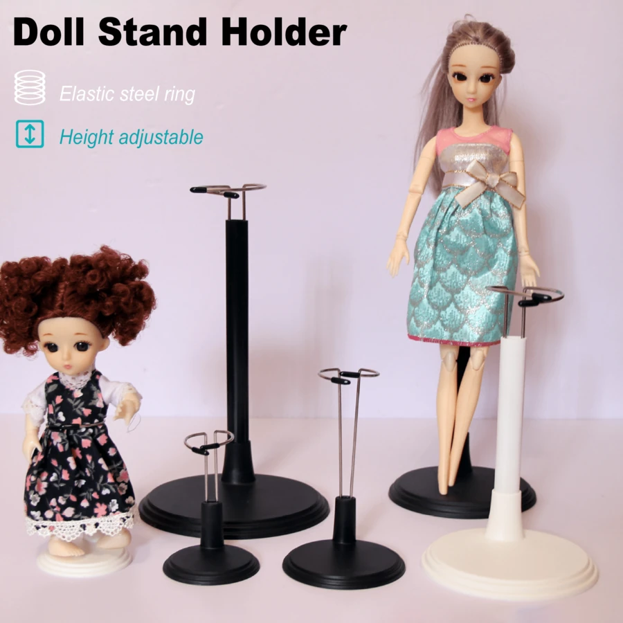 1pc Plush Doll Stand - Wear-Resistant Plastic Base, Stainless Steel Support Rod, Adjustable Height, Invisible Stand, Suitable For 15/20/25/35/45cm Toys & Dolls, Essential For Doll Display