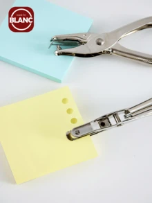 1pc 3mm/6mm Round Hole Punch, Portable Mini Puncher For Paper & Card, Manual Punching Machine For Loose-Leaf Binding Back To School - Handheld Hole Punch - View 4