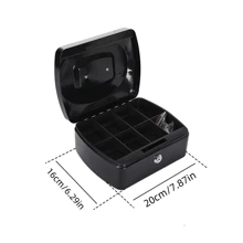 Caja de llaves portátil, caja de seguridad para el hogar y la tienda, caja de acero para dinero, caja de seguridad para efectivo, almacenamiento oculto para monedas, dinero y joyas