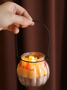 1 طقم، شموع هالوين، شموع وعاء قرع جوز الهند، شموع بشكل قرع، شموع عطرية بشكل قرع صغير على شكل أوراق القيقب الخريفية ، ديكور المنزل، شموع ديكور العطلات، هدايا مثالية