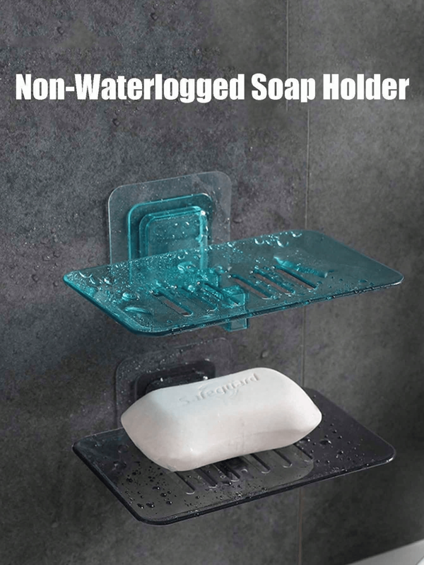 Acrylic Drainage Soap Dish, Wall Mounted Adhesive Soap Holder, Plastic Soap Box For Bathroom, Crystal Model Drainage Soap Box, Wall Mounted Soap Box, Non-Waterlogged Soap Holder, Soap Tray, Soap Holder, Soap Box Soap Box