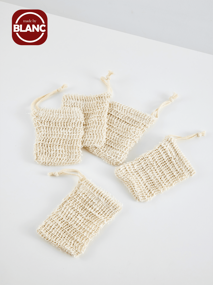 1/5/10 件装肥皂收纳袋，带抽绳的剑麻肥皂袋，肥皂收纳袋，打结沐浴皂袋，用于起泡和干燥，浴室配件家居浴室装饰夏季返校 - 白色 - 查看 6