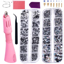 Hotfix Applicator With Crystal Hotfix Rhinestones Flatback Glass Iron-On Wand Strass Rhinestones Heat-Fix Tool For Shoes Clothes - Multicolor - View 10