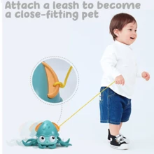 1 件儿童发条螃蟹玩具，可拉动并漂浮在水中