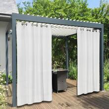 2pcs Outdoor Curtains, Suitable For Patio, Porch, Gazebo, UV-Resistant And Fade-Proof, Provide Shading And Privacy Decoration Function - Dark Grey - View 12