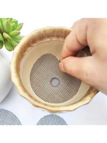 20 piezas Rejilla de drenaje de plástico para macetas - Almohadilla de drenaje antiobstrucción adecuada para suculentas, orquídeas, plantas en maceta/jardinería de balcón/decoración de macetas navideñas DIY/artículos esenciales para jardinería en el hogar/Halloween/accesorios para plantas