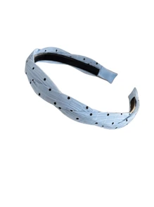 1 buc. Bandă de păr răsucită din material textil elegant, cu buline, nouă, pentru spălarea feței cu coroană înaltă, potrivită pentru activități casual zilnice, petrecere, cadou pentru fete