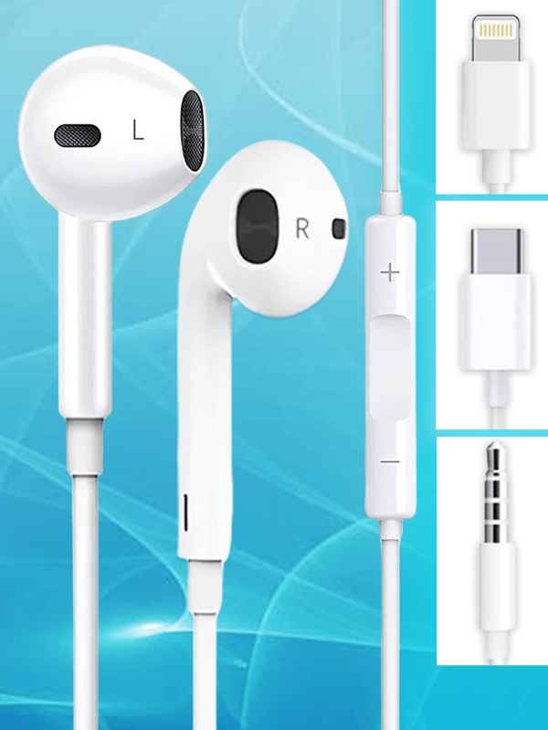 Compatible With Iphone Earbuds, USB-C Comfort In-Ear Earphones, Type C Audio Headphones 3.5mm Jack HiFi Stereo In Ear Wired Headset With Bluetooth Microphone And Call Controller, Noise Isolating