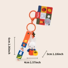 MIFFY Classic Keychain – Iconic Dutch Bunny Charm! Minimalist Design Meets Daily Utility, Perfect For Keys, Bag Accessories, Or Collector's Items. Carry A Touch Of Nostalgia Everywhere! - Orange - View 6