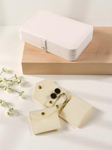 Upgraded Luxury Large Capacity PU Leather Jewelry Box, Multilayer Compartment Storage For Necklaces, Rings, Earrings, Portable Travel Jewelry Case, Gift For Girlfriend, Mom, Mother's Day, Best Friend, Valentine's Day Back To School