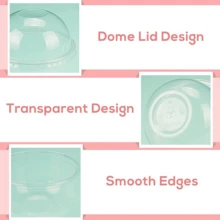 50/100Pack Plastic Parfait Cups With Dome Lids, Dessert Cups, 12/16oz Yogurt Parfait Cups With Sporks, Clear Plastic Cup With Dome Lids (No Hole) For Yogurt, Dessert, Ice Cream, Cupcake, Snacks, Pudding, Fruits - 8 oz - 查看 6