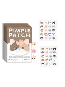 Set de 40 parches para el acné con diseño de gato, parches para cubrir imperfecciones del rostro, suaves y no irritantes, unisex - Multicolor - Ver 13