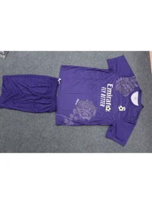 Real Madrid Y Purple Adult Sports Football Set Fashion Star Same Style, DIY Customized Jersey, Customizable Logo, Number, And Text Content - Purple - View 3