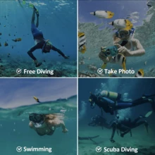 Tubo de respiración de silicona para buceo y esnórquel seco completo, equipo de buceo y esnórquel subacuático, boquilla de silicona para esnórquel - Multicolor - Ver 5