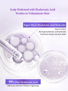 LOREAL L'Oreal Paris Hyaluronic Acid Volumizing Shampoo, 440ml/100ml, Infused With 99% Pure Hyaluronic Acid, Volumizing & Moisturizing, Oil Control & Anti-Dandruff, Balances Scalp Oil & Moisture, French Bluebell Fragrance, Suitable For Oily/Fine Hair, Women Hair Care, Salon-Grade At-Home Treatment - Shampoo - View 11