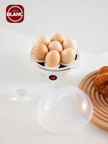 快速煮蛋器，7 个鸡蛋容量电动煮蛋器，适用于煮鸡蛋、水煮蛋、炒蛋或煎蛋卷，具有自动关闭功能 - 美国插头 - 白色 - 查看 3