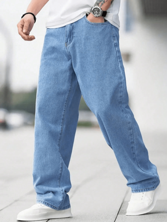 Straight Leg Casual Jeans For Teen Boys