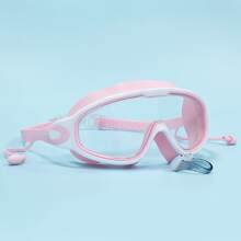 Adult Large Frame Waterproof Anti-Fog Swimming Goggles With Built-In Earplug, Nose Clip, Clear Vision Swimming Eyewear Accessories, Beach Essentials, Beach Accessories, Pool Float