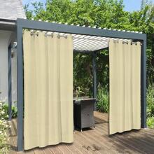 2pcs Outdoor Curtains, Suitable For Patio, Porch, Gazebo, UV-Resistant And Fade-Proof, Provide Shading And Privacy Decoration Function - Dark Grey - View 10