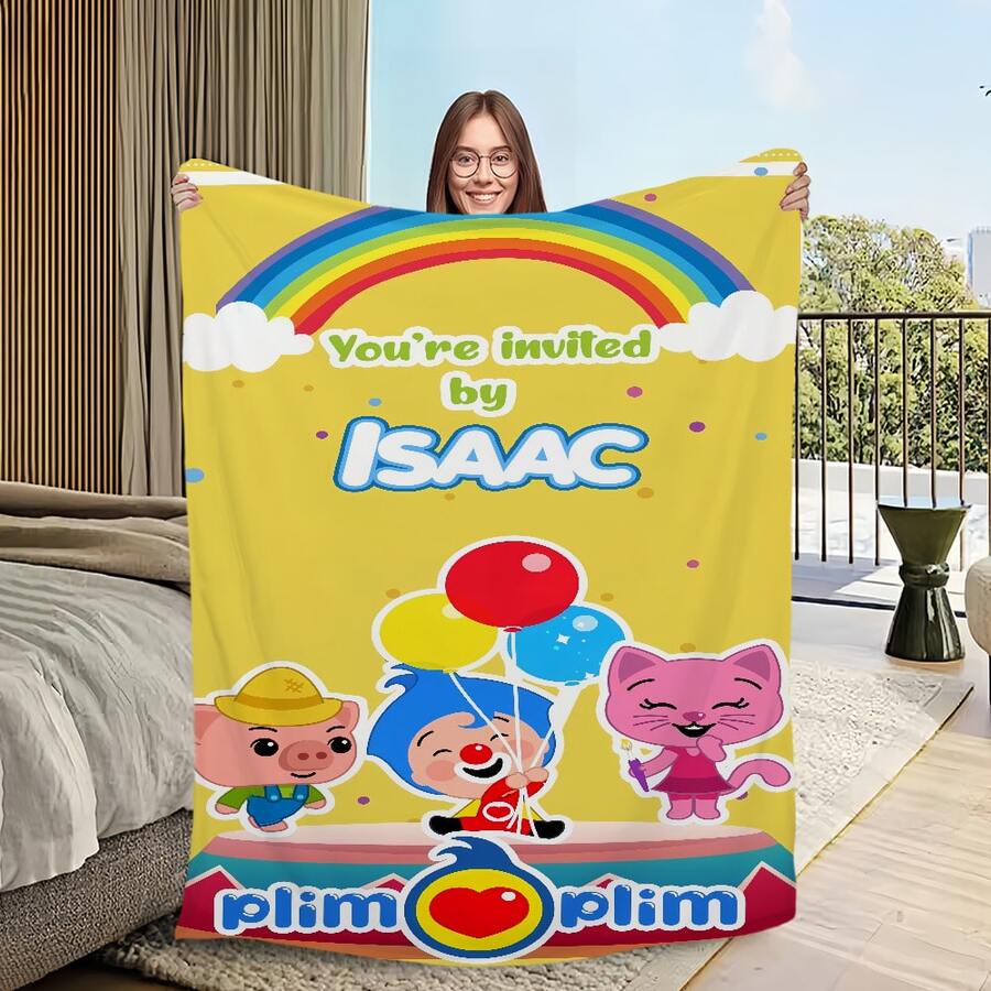 Warm Cartoon Soft Plush Cute Blanket Suitable For Sofa Living P-Plim Room Office Baby Bedroom Travel Plim Gift Flannel - z2 - View 1