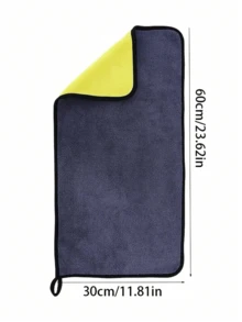 2pcs Ultra Soft Car Wash Microfiber Towels - Highly Absorbent, Coral Fleece Material, Scratch-Resistant, Multi-Purpose, Ideal For Auto Detailing, Polishing And Interior Cleaning - Multicolor - View 4