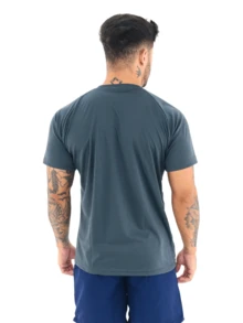 Kit 2 Men's Short Sleeve Dry Fit Gym Fitness T-Shirt Plain Blouse - Màu Xám nhạt - Xem 3