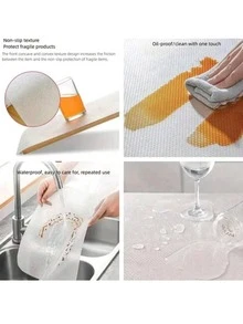 1 Roll Daisy Shelf Liner For Kitchen Cabinets,Non-Adhesive Drawer Liner,Non-Slip Refrigerator Liner,EVA Waterproof Fridge Pad Cupboard Mat Easy Placemats.,Storage,Kitchen Organiser,Organizer,Kitchen Items,Room Decor,Home Decor. - White - View 7