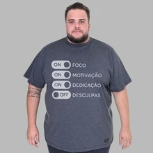 Men's Plus Size Motivation Focus Shirt T-Shirt - Dark Grey - View 1