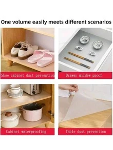 1 Roll Daisy Shelf Liner For Kitchen Cabinets,Non-Adhesive Drawer Liner,Non-Slip Refrigerator Liner,EVA Waterproof Fridge Pad Cupboard Mat Easy Placemats.,Storage,Kitchen Organiser,Organizer,Kitchen Items,Room Decor,Home Decor. - White - View 6