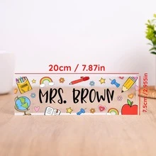Personalized Teacher Office Desk Nameplate, Teacher Acrylic Decor, Teacher Office Desk Plaque, Teacher Gift, Teacher Acrylic Plaque, Back To School Season, Acrylic Plaque, Holiday Calendar - Teacher Card Brick Type C - View 14