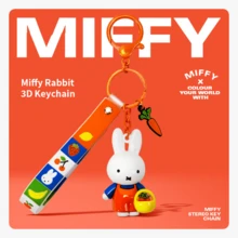 MIFFY Classic Keychain – Iconic Dutch Bunny Charm! Minimalist Design Meets Daily Utility, Perfect For Keys, Bag Accessories, Or Collector's Items. Carry A Touch Of Nostalgia Everywhere! - Orange - View 2