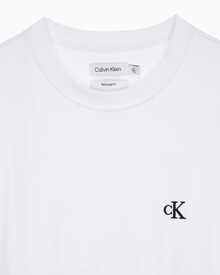 CALVIN KLEIN JEANS Men's Relaxed Fit Logo Crewneck Tee | Style 40HM229_540 | Brilliant White | 60% Cotton 40% Polyester - trắng - Xem 5