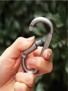 4-6pcs Thick Heavy Duty D-Shaped Carabiners - Tent Hooks, Key Rings, Aluminum Alloy, Ideal For Camping And Outdoor Adventures! Hang Backpacks, Water Bottles, Tents, Grills, Outdoor Camping, Picnic And Hiking Accessories - Multicolor - View 3