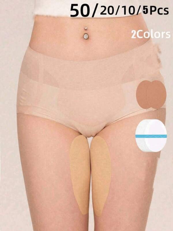 5/10/20/30/40/50pcs Extra Large Plus Size Inner Anti-Friction Leg Sleeves, Unisex Elastic Thigh Protector To Prevent Chafing Walking, Anti-Chafing Sticker For Thigh,Comfort And Protection Four Seasons Available