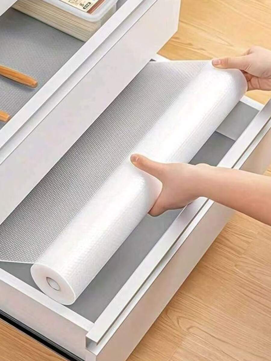1 Roll Daisy Shelf Liner For Kitchen Cabinets,Non-Adhesive Drawer Liner,Non-Slip Refrigerator Liner,EVA Waterproof Fridge Pad Cupboard Mat Easy Placemats.,Storage,Kitchen Organiser,Organizer,Kitchen Items,Room Decor,Home Decor.