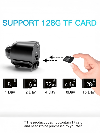 Mini Spy Camera, 720P HD Slimme Wireless WiFi IP Camera Night Vision, Supports 2.4G Network, Remote Monitoring, SD Card Storage, Home, Car, Office More Scenarios, Online Security view 4