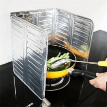 2 件/1 件厨房燃气灶防油溅罩，非食品接触防溅盖，可折叠燃气灶挡油板，厨房炊具防油溅板，耐热防溅锅，户外烹饪必备配件 - 銀色 - 查看 7