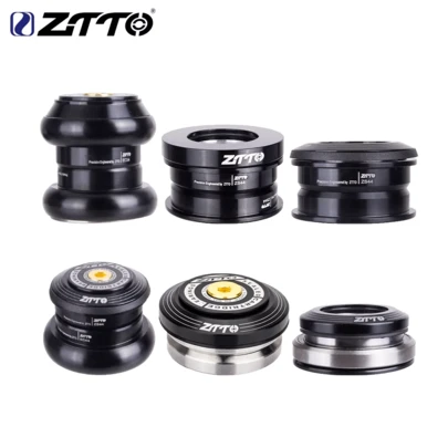 ZTTO MTB Road Bike Internal Threadless Headset SEMI-INTEGRATED CNC Headset 1 1/8"-1 1/2" Sealed Bearing Straight Tapered Fork