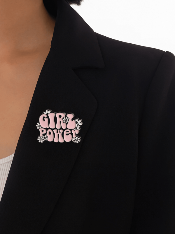 1 pièce Nouvelle arrivée Broche Lettre, Accessoire de bijoux en alliage, Frais et doux pour sacs, vêtements, remise de diplôme, décoration de tenue d'enseignant