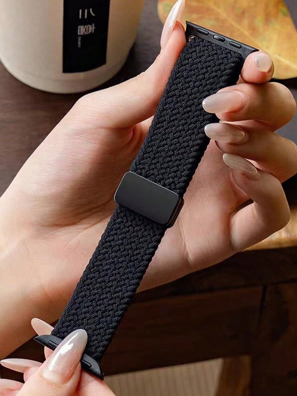 Braided Straps Compatible With Apple Watch Band 46mm 42mm 44mm 45mm 49mm 41 40 Mm Magnetic Bracelet Series 10 9 8 7 6 5 SE Ultra 2