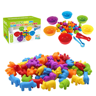 1 Pc Creative Montessori Color Sorting Toys Matching Game Baby Toys Fine Motor Training Educational Toys Montessori Games For Kids Birthday Gifts