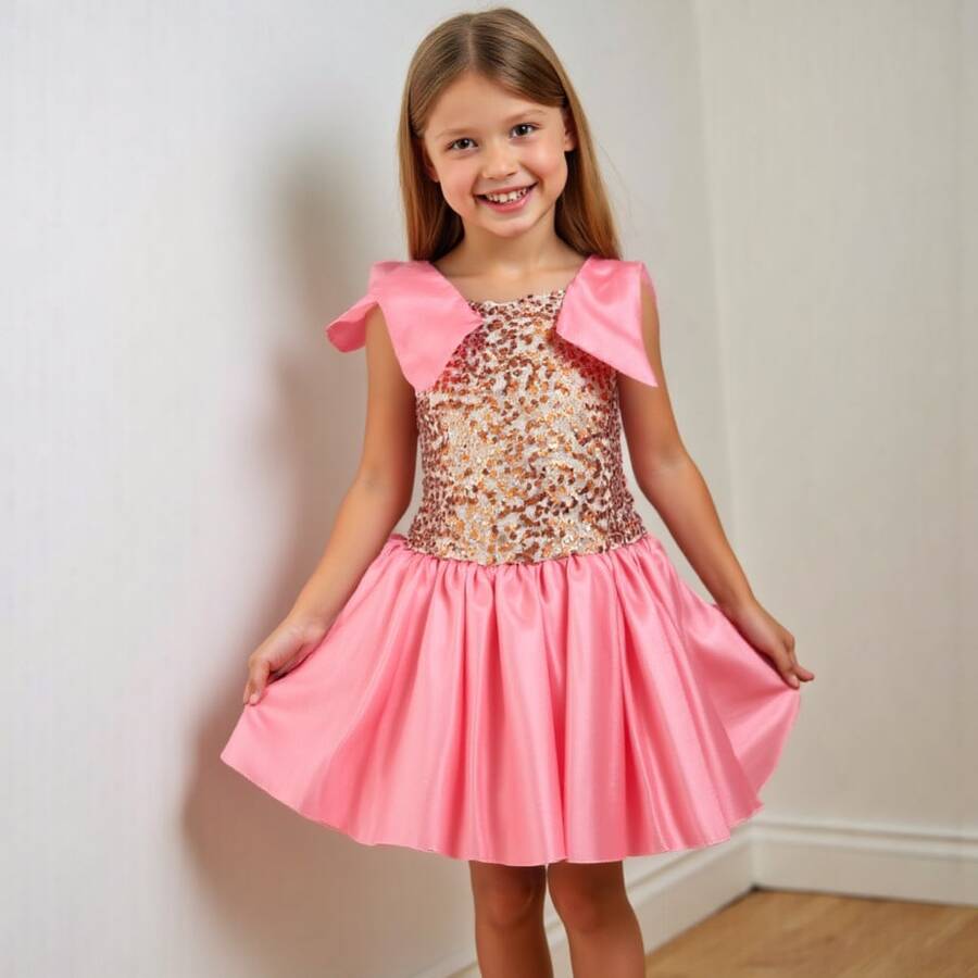 Vestido de fiesta coral - cora - Ver 1