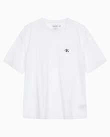CALVIN KLEIN JEANS Men's Relaxed Fit Logo Crewneck Tee | Style 40HM229_540 | Brilliant White | 60% Cotton 40% Polyester - trắng - Xem 3
